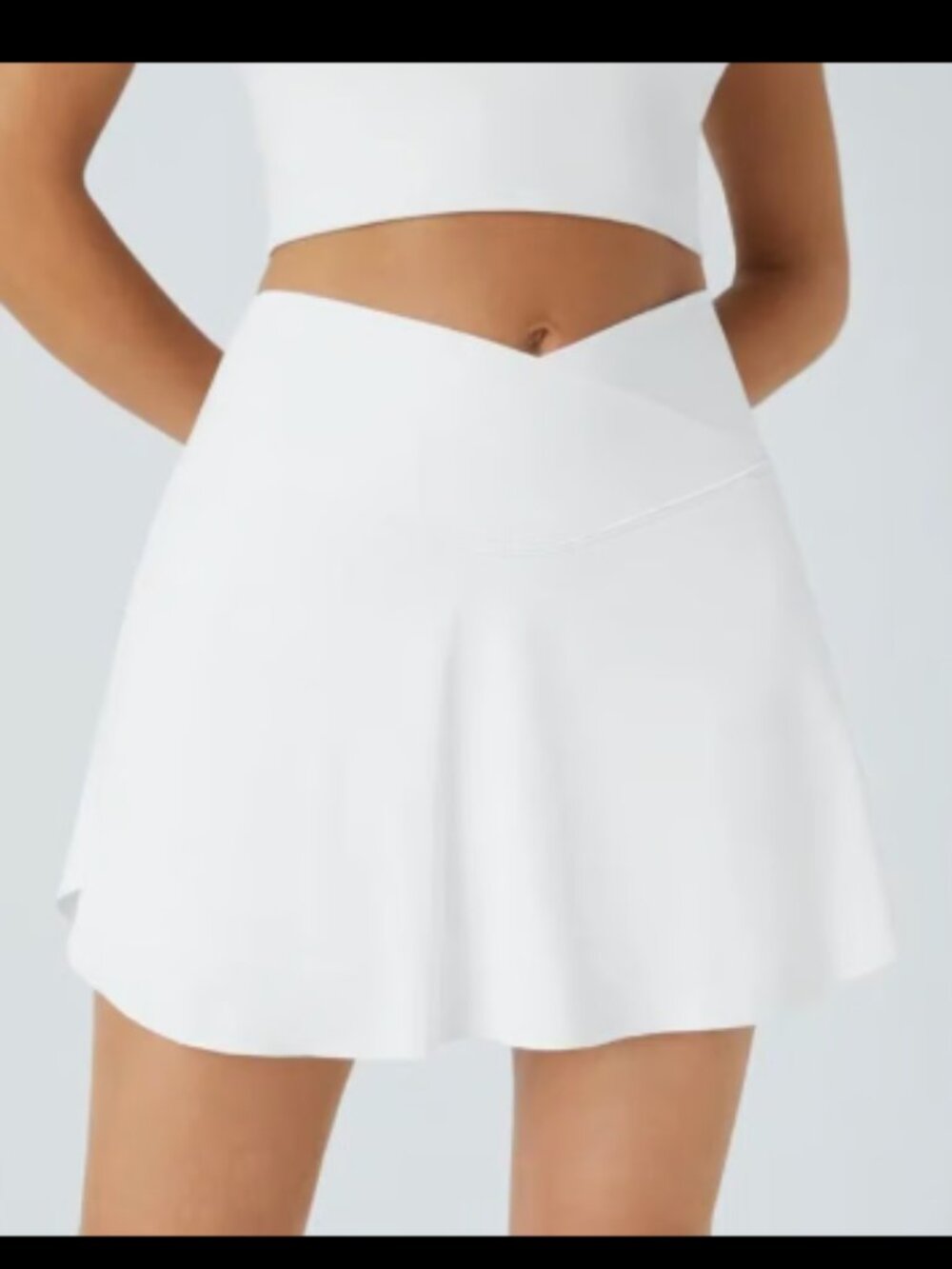 NWT Halara So Softly Crossover Skort White Size L Long